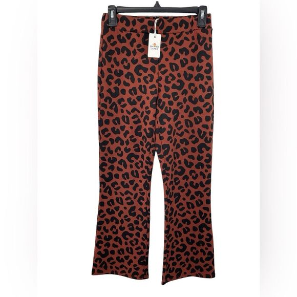 NWT Marine Layer Valencia Kick Flare Pant Cheetah Size SMALL Animal Print Comfy - Picture 4 of 10